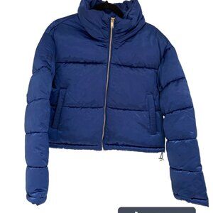 7 For All Mankind Short Blue Winter Puffer Jacket
